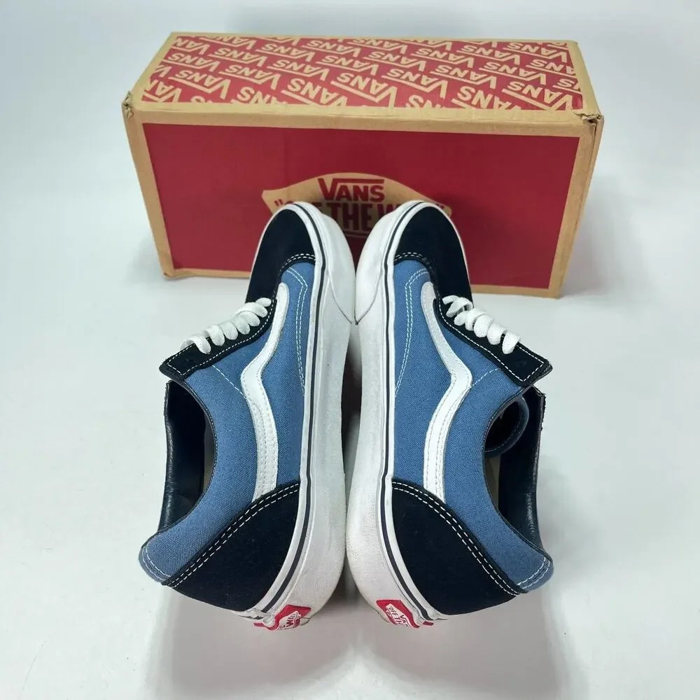 Vans Old Skool Navy Blue Canvas Low Top Skate Shoes VN000D3HNVY Men's Size 8